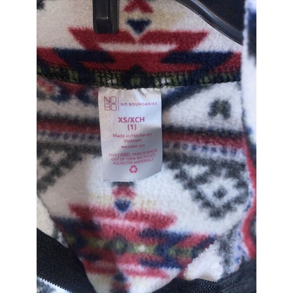 Western fleece sweater Aztec Tribal girls kid XS (1) 3/4 Zip country ranch farm - Picture 2 of 8